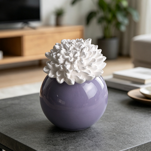 Diffuseur de parfum Finru en céramique avec fleur, parfum d'ambiance pour la maison, huile essentielle, aromathérapie, coffret cadeau, parfum décoratif pour la chambre - Product Image 4