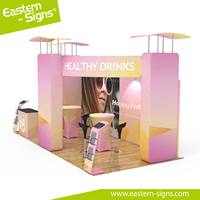 Système d'exposition pour lancement de nouveaux produits, stand publicitaire pour salon professionnel 3*6m