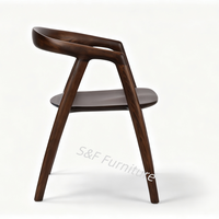 Chaises de salle à manger en bois massif de noyer moderne, durables et faciles à nettoyer, pour la maison, les restaurants, les hôtels et les cafés