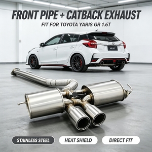 Échappement arrière personnalisé SS304 <span class=keywords><strong>Tronic</strong></span> pour Toyota Yaris GR 1.6T, tuyau avant, échappement de course, silencieux parfaitement installé - Product Image 1