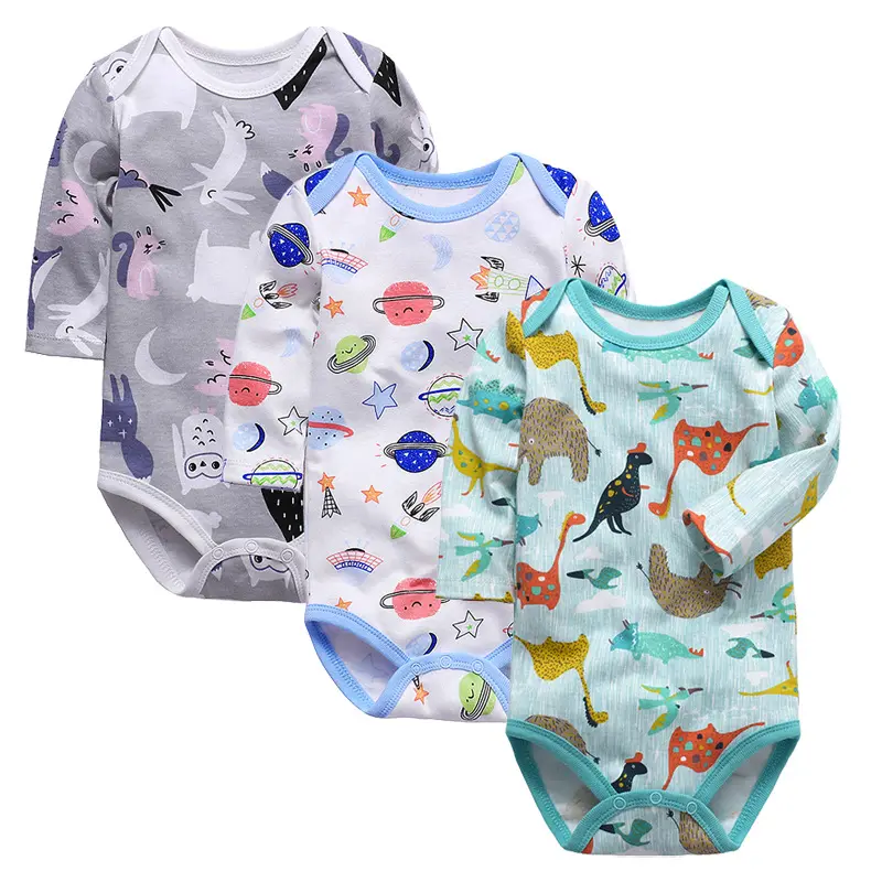 Unisex bebek kışlık kıyafet 100% pamuk örme bebekler ve bebekler giysi düğmesi kapatma ile OEM hizmeti mevcut
