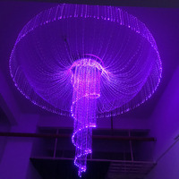 Centre de table luxueux en fibre optique, lustre LED, pièces centrales pour mariages