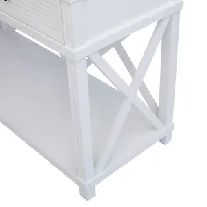 Muebles de Interior Más Vendidos, Mesa de Entrada de Estilo Personalizado, <span class=keywords><strong>Escritorio</strong></span> para Dormitorio, Mesa Consola de Madera Blanca para Muebles - Product Image 5