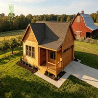 Maison en bois préfabriquée avec garage intégré pour une vie de vacances