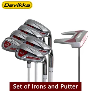Devikka, лидер продаж, лучший комплект с логотипом, кованый легкий комплект, универсальные клюшки для гольфа для женщин, черная резина