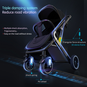 Poussette bébé de style nouveau de haute qualité avec poignée réglable élargi coussin confortable rideau pare-<span class=keywords><strong>soleil</strong></span> beaux marcheurs pour bébés - Product Image 2
