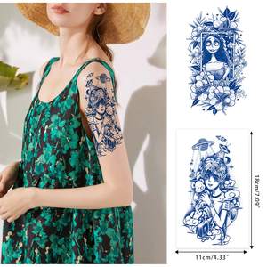 2 minggu terakhir 100% seni tubuh aman Transfer air realistis stiker tato jus sementara Semi permanen untuk dewasa - Product Image 5