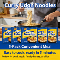 Low Fat Vegan Curry Udon Noodles Durum Wheat Sugar-Free Bulk Instant No Cook Factory Supply