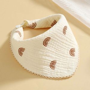 Bavoirs bandana pour bébé en mousseline teinte, prêts à être expédiés, unis, très vendus, imperméables, 100% coton doux, Kids Tales Support - Product Image 5