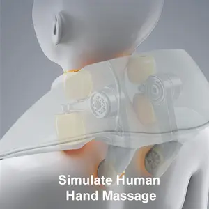 Soulagement de la douleur Contrôle cervical Chaleur Pétrissage Tapping Masseur Shiatsu Pulse Mini Portable Épaule Et Électrique Shiatsu Cou Massage