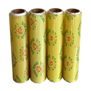 Embalagem verde Super Clear Wrap Film Laminação Stretch Cling PVC Cling Film Jumbo Roll PVC Stretch PVC Cling Film para Food Wrap