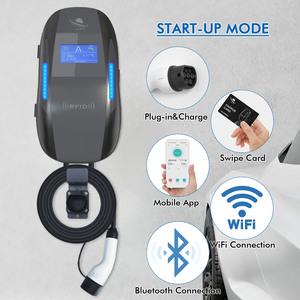 ที่ชาร์จไฟฟ้ากระแสสลับ EV ติดผนังอัจฉริยะ22Kw ใหม่เครื่องชาร์จในรถยนต์แบบเร็วที่ชาร์จในรถแบบ32A 2ช่องสำหรับใช้ในบ้าน - Product Image 2