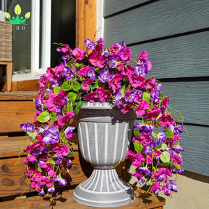 Piante di <span class=keywords><strong>fiori</strong></span> pendenti di ibisco artificiale primavera estate <span class=keywords><strong>viola</strong></span> seta lungo Long trail viti fiore per giardino porta d'ingresso portico Patio - Product Image 2