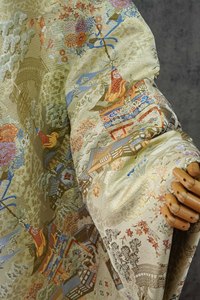 Nouveau style de tissu jacquard chinois en brocart Song avec fil doré tissé pour costume Tang - Product Image 4