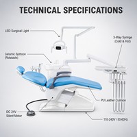Fauteuil dentaire avec radiographie intégrée et capteur dentaire – Unité dentaire de haute qualité