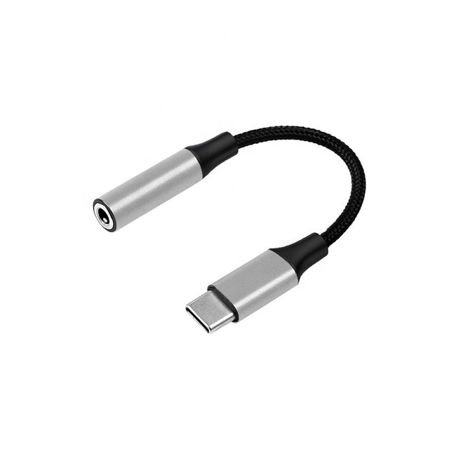 Cantell Brand New Nylon Digital Audio Type-C to 3.5mm AC Output Headphone Adapter for Mobile Phone