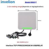 Lector RU661 UHF RFID 860-960MHz Antena 6dBi de largo alcance IP65 Lector fijo a prueba de agua con salida de relé