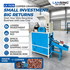 Machine de recyclage de fil de cuivre Lansing LX-150B à prix abordable, mini-granulateur de fil, petite machine de séparation et de broyage de câbles usagés - Product Image 1