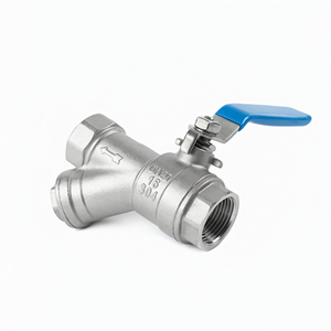 Vanne à bille en acier inoxydable SS304 DN15 avec filetage femelle et filtre - Product Image 1