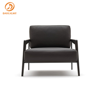 Fauteuil de détente moderne et créatif en cuir, fauteuil rembourré, fauteuil inclinable pour salon, fauteuil de salon en tissu, canapé, chaise de chambre à coucher