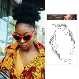 Adesivi per <span class=keywords><strong>tatuaggi</strong></span> per capelli per bambini 26 stili Edge capelli ricci per <span class=keywords><strong>tatuaggi</strong></span> da donna con frangia moda fai da te Hairstyling - Product Image 1