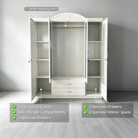 Armoire métallique en acier pour vêtements, placard de chambre à coucher, meuble gain de place avec tringle de suspension et étagères