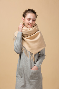 Wholesale Soft Warm Wool <b>Scarf</b> Breathable Lightweight Neck Shawls Custom Printing ODM Wool Mufflers Supplier - Product Image 5