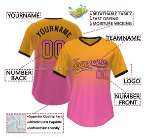 Camisetas personalizadas con botones manga corta deportes uniforme camiseta de béisbol para fans del club Softball cosido/camiseta impresa - Product Image 2
