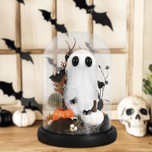 Boîte à musique Ins Fashion Halloween <span class=keywords><strong>Ghost</strong></span> Design Led String Glass Dome Desktop Decoration Glass - Product Image 1