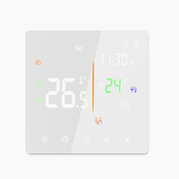 Termostato Inteligente Wifi para Calefacción por Suelo Radiante, Pantalla Táctil Remota con App Tuya 0.5 ℃   Cerradura de Seguridad para Niños con Ajuste Preciso y Programación Semanal para Agua