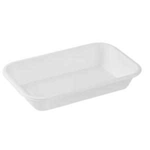 White Bagasse 750mL Rectangular Takeaway <b>Container</b> with Lid Eco Friendly Biodegradable Fiber Food Box Disposable Packaging - Product Image 2