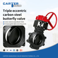 Válvula de Mariposa Triple Offset WCB de Acero al Carbono, Tipo Wafer, Neumática, Exd IP67, Bidireccional, Cero Fugas, para Gas y Petróleo, Clase 600, OEM