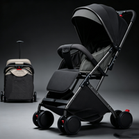Poussette bébé en acier inoxydable de haute qualité, pliable, utilisable en extérieur, pour les enfants de 0 à 6 ans, avec position assise ou inclinée.