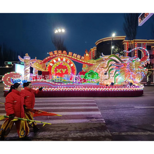 Sculpture d'animal en plastique renforcé de fibres de verre, décoration traditionnelle du Nouvel An chinois pour l'extérieur, en résine faite à la main, multi-pièces - Product Image 4