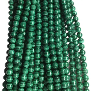 Perles en Malachite vertes naturelles AAA, 4 — 14mm, pierres amples pour la fabrication de bijoux, vente en gros, livraison gratuite