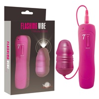 Vibromasseur clitoridien Aphrodisia Flashing Vibe 7 modes, lumière LED, étanche, ABS, revêtement PU, stimulateur pénien, télécommande, faible bruit