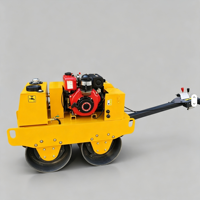 Rouleau compresseur routier à double tambour haute efficacité, mini-compacteur de 13 CV pour la construction de chaussées en asphalte