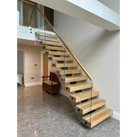 Lumière LED droite résidentielle Escalier en porte-à-faux Escalier de plafond en acier inoxydable