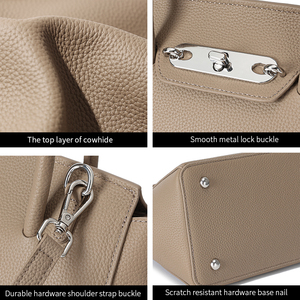 Sac à main de luxe léger en cuir véritable pour femme, sac à bandoulière simple en cuir de vachette pleine fleur BK KL - Product Image 3