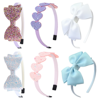 Nouvel ensemble de bandeaux pour cheveux en forme de cœur, mignon et tendance, avec nœuds créatifs pour enfants