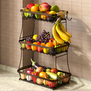 Cestino per <span class=keywords><strong>Frutta</strong></span> a 3 Livelli Fluxry per Esposizione da Tavola, Portafrutta Smontabile, Organizzatore per <span class=keywords><strong>Frutta</strong></span> e Verdura - Product Image 4