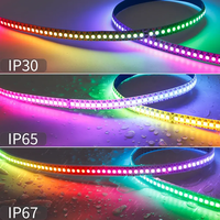 Bande LED adressable RGB SMD5050 DC5V 12V WS2811 Ws2812 Ws2813 Ws2815 30 60 144led/m IP20 IP65 IP67 IP68 Pixel LED