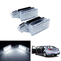 Lampe de porte de courtoisie LED de voiture blanche au xénon super brillante pour Acura MDX RLX TL ZDX TLX Lumière de bienvenue de porte OE 34257-SNB-003