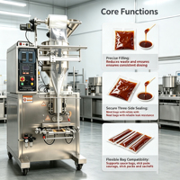 Machine d'emballage automatique de liquides en acier inoxydable avec système de remplissage et de scellage VFFS pour la production de sauces, d'eau et de jus