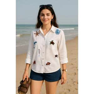 Camiseta Sea You Later para mujer |   Camisa Bordada |   Ropa Cómoda para Vacaciones - Product Image 1
