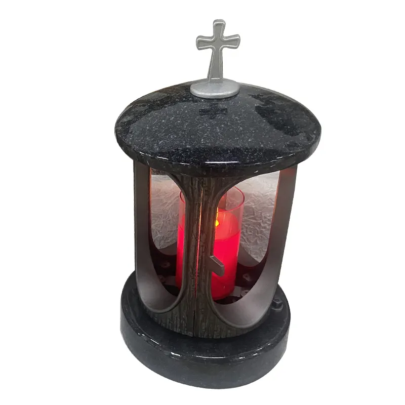 European Style Cemetery Granite Grave Lamp and Lanterns for Funeral Monument