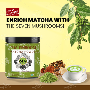 Mélange de café instantané de qualité alimentaire OEM sous marque privée, enrichi en matcha, champignons <span class=keywords><strong>Lion</strong></span>'s Mane et Reishi - Product Image 3