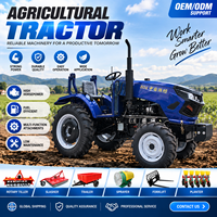 Tracteur à roues 70HP 80HP en promotion, moteur diesel 4x4, semi-boîte de vitesses, pour usage agricole