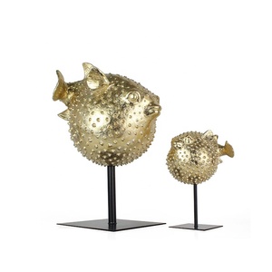 <span class=keywords><strong>Blowfish</strong></span> ชุบเรซิ่นพร้อมฐานโลหะสำหรับงานฝีมือในบ้าน - Product Image 4