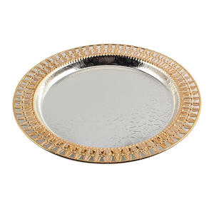 Plato de fruta de hierro dorado/plateado - Product Image 2